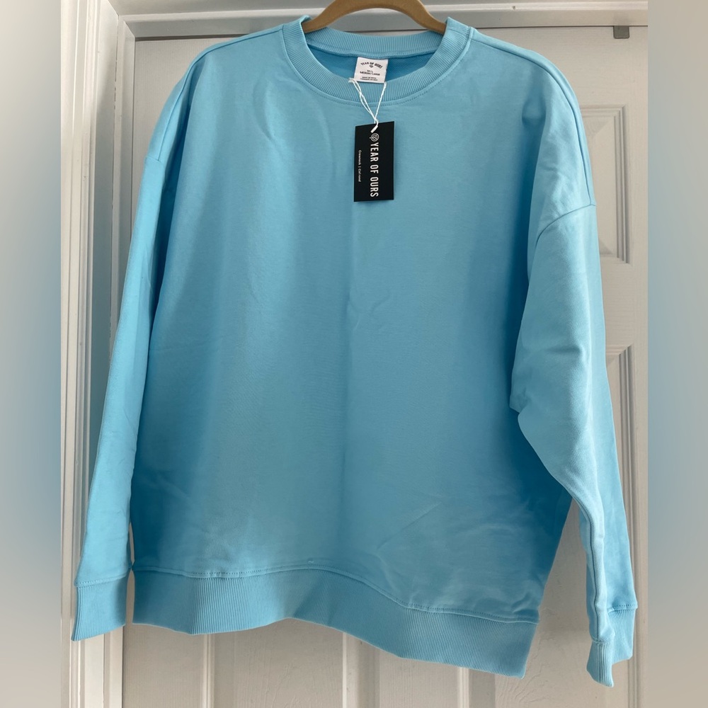 Year of Ours Light Blue Crewneck Sweater